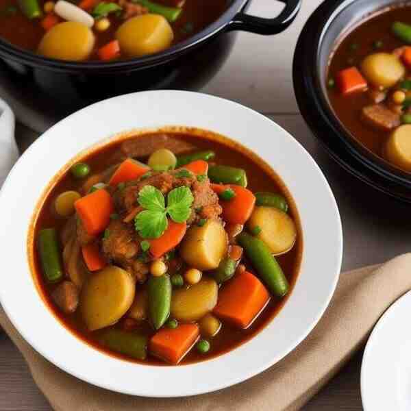 Овощное рагу с тушёнкой в мультиварке